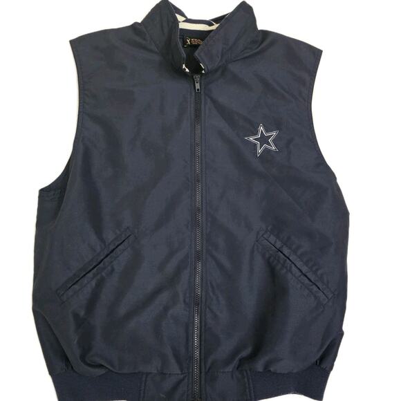 PGA Tour Golf Vest Men Size M W Dallas Cowboys Logos Full Zip Pockets Athletic - Picture 6 of 9